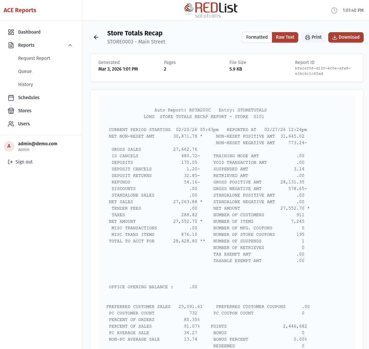 ACE Reports screenshot 6